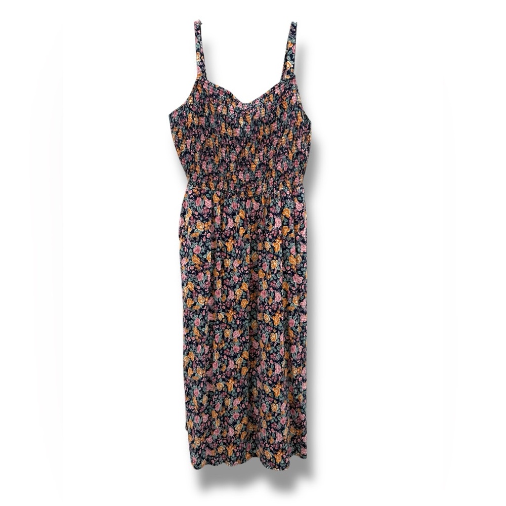 Old Navy Floral Patterned Dress with Navy Base